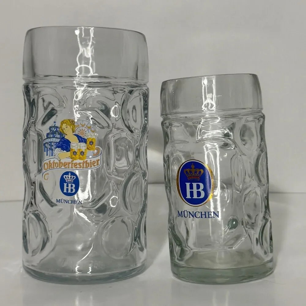 Large Hofbräu München Oktoberfestbier HB Glass Beer Stein Mug Germany